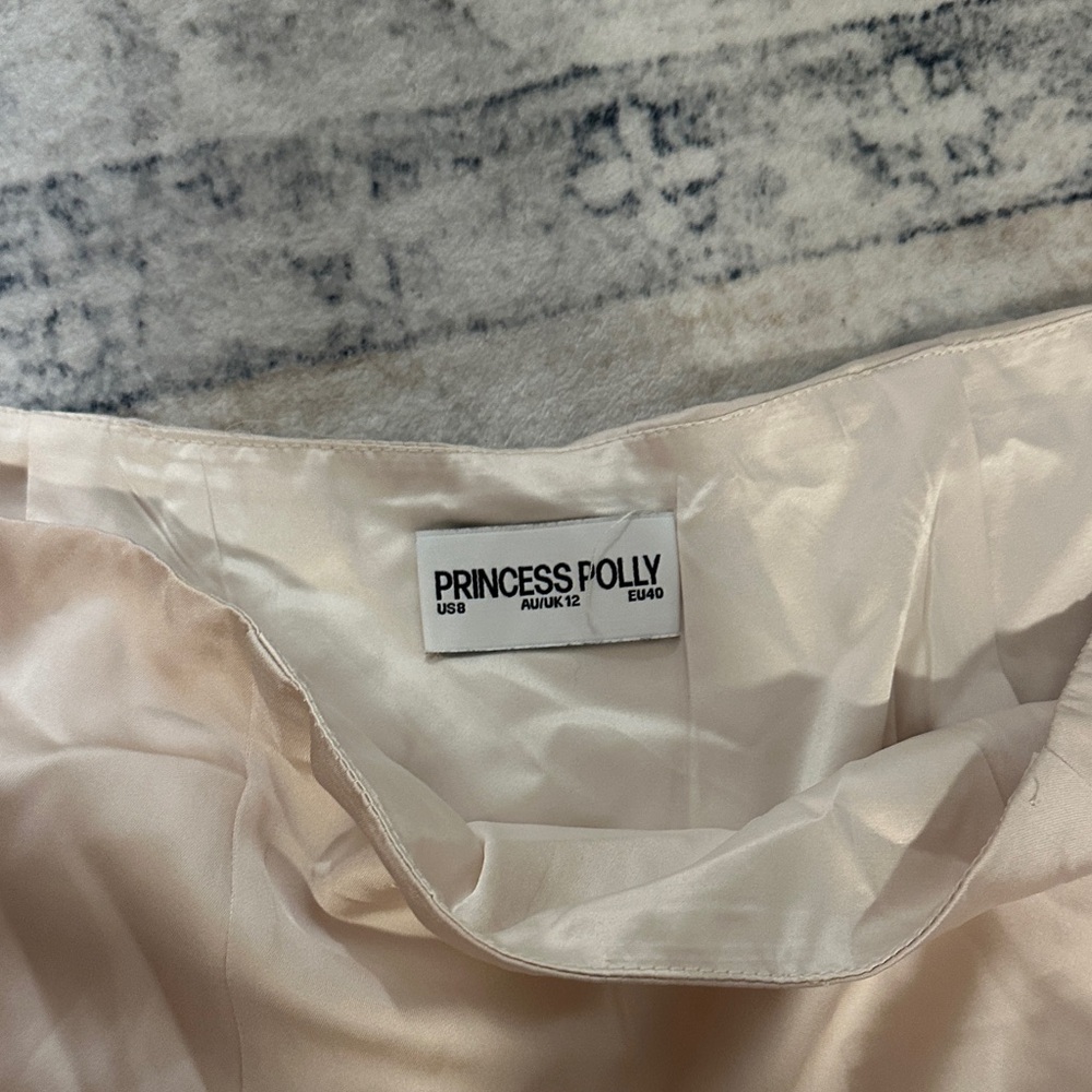Princess Polly Cream Mini Skirt